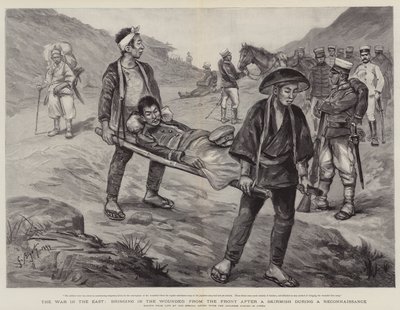 The War in the East, bringing in the Wounded from the Front after a Skirmish during a Reconnaissance by Georges Ferdinand Bigot